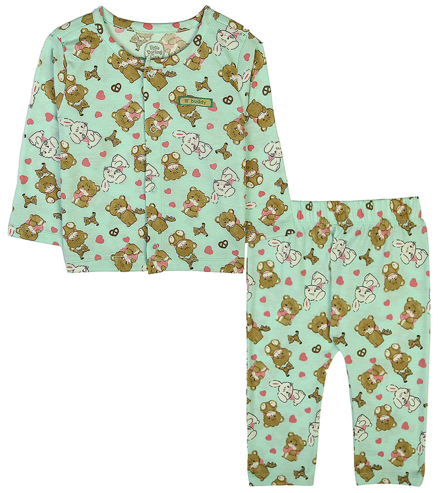 Girls 2 Pcs Night Suit - 0289761