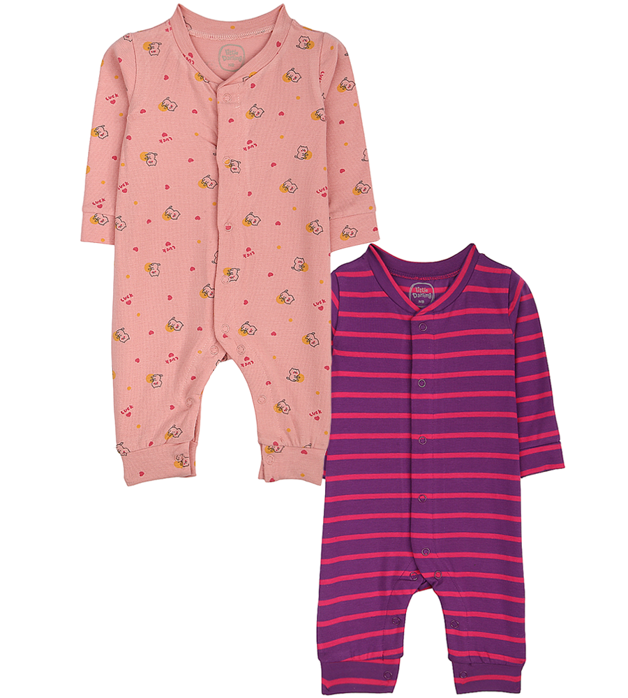 Girls Sleep Suit Pack Of 2 - 0292787