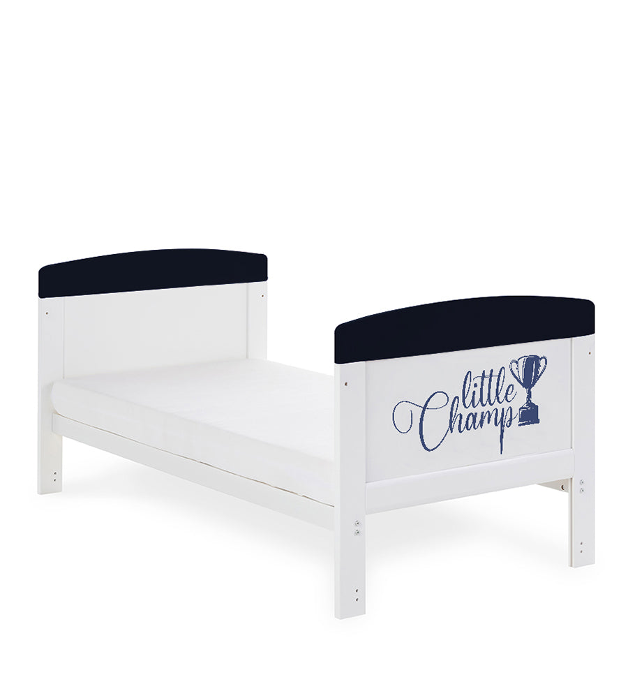 MQ 1201 White Blue Harmison Cot Bed