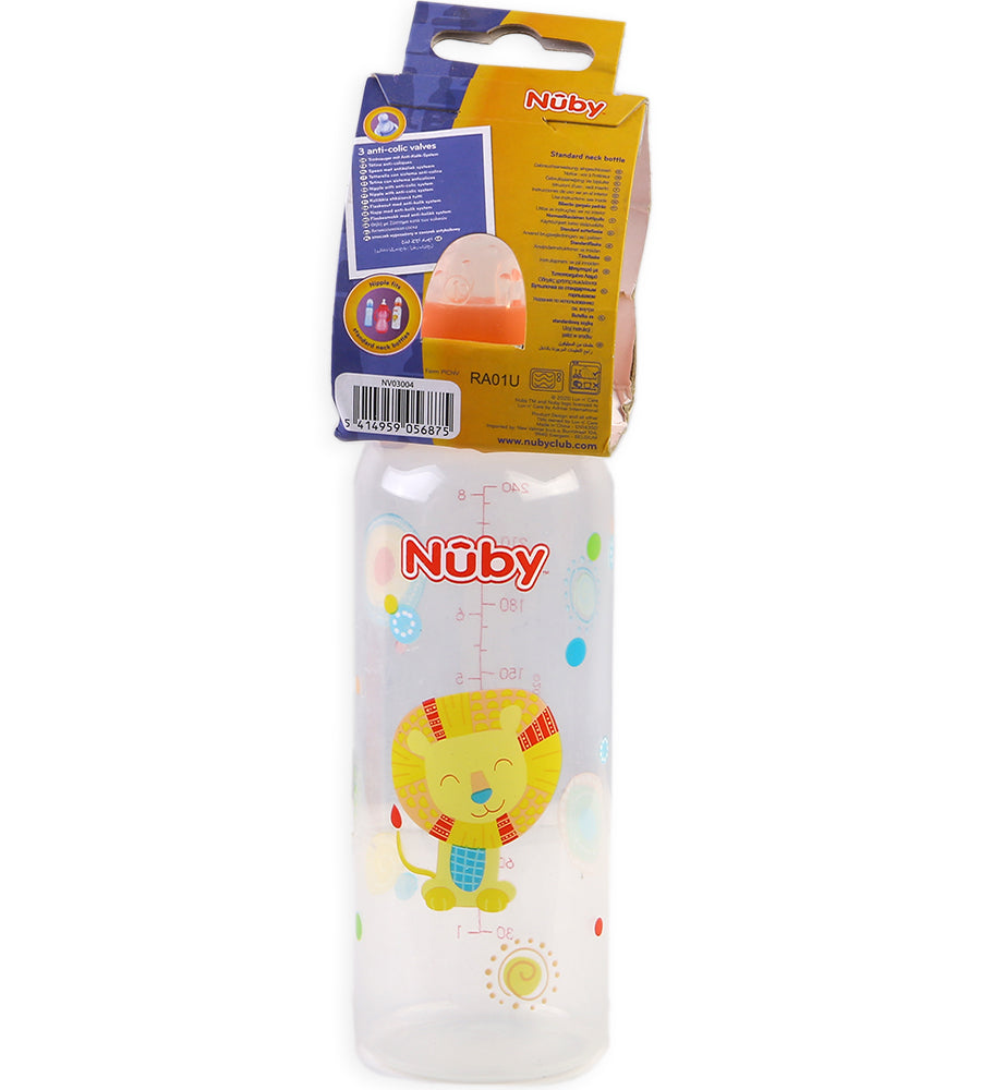 Nuby Standard Neck Bottle 240ml - Orange