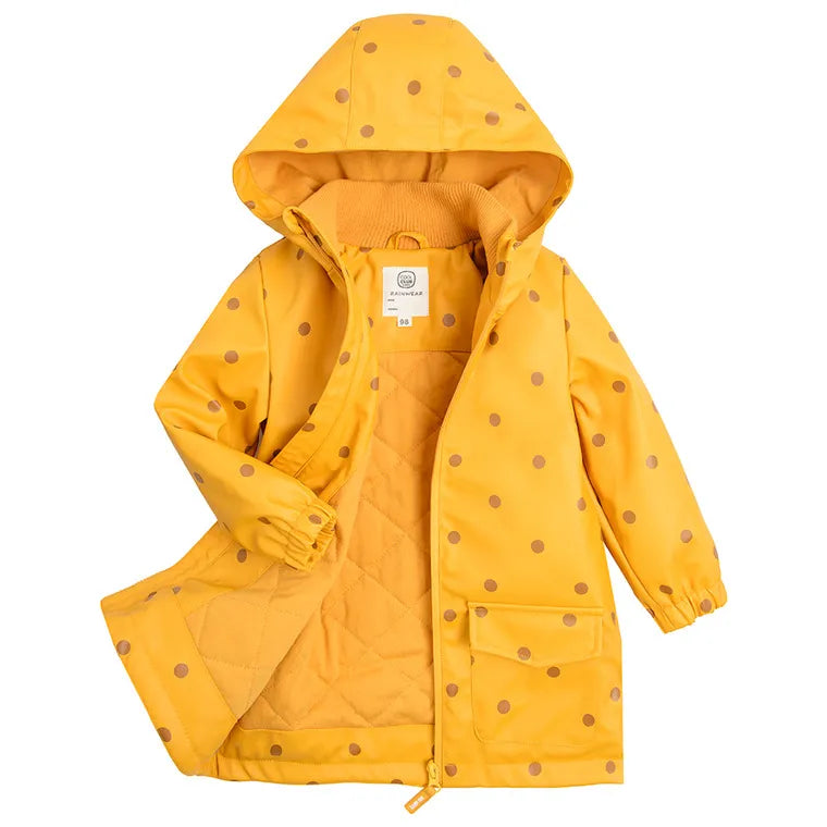 Girl's Hooded Rain Jacket Yellow CC COG2510729